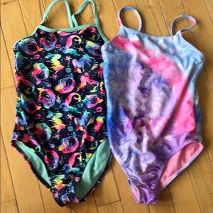 Wonder Nation Pink and Blue One Piece Swimsuit Set